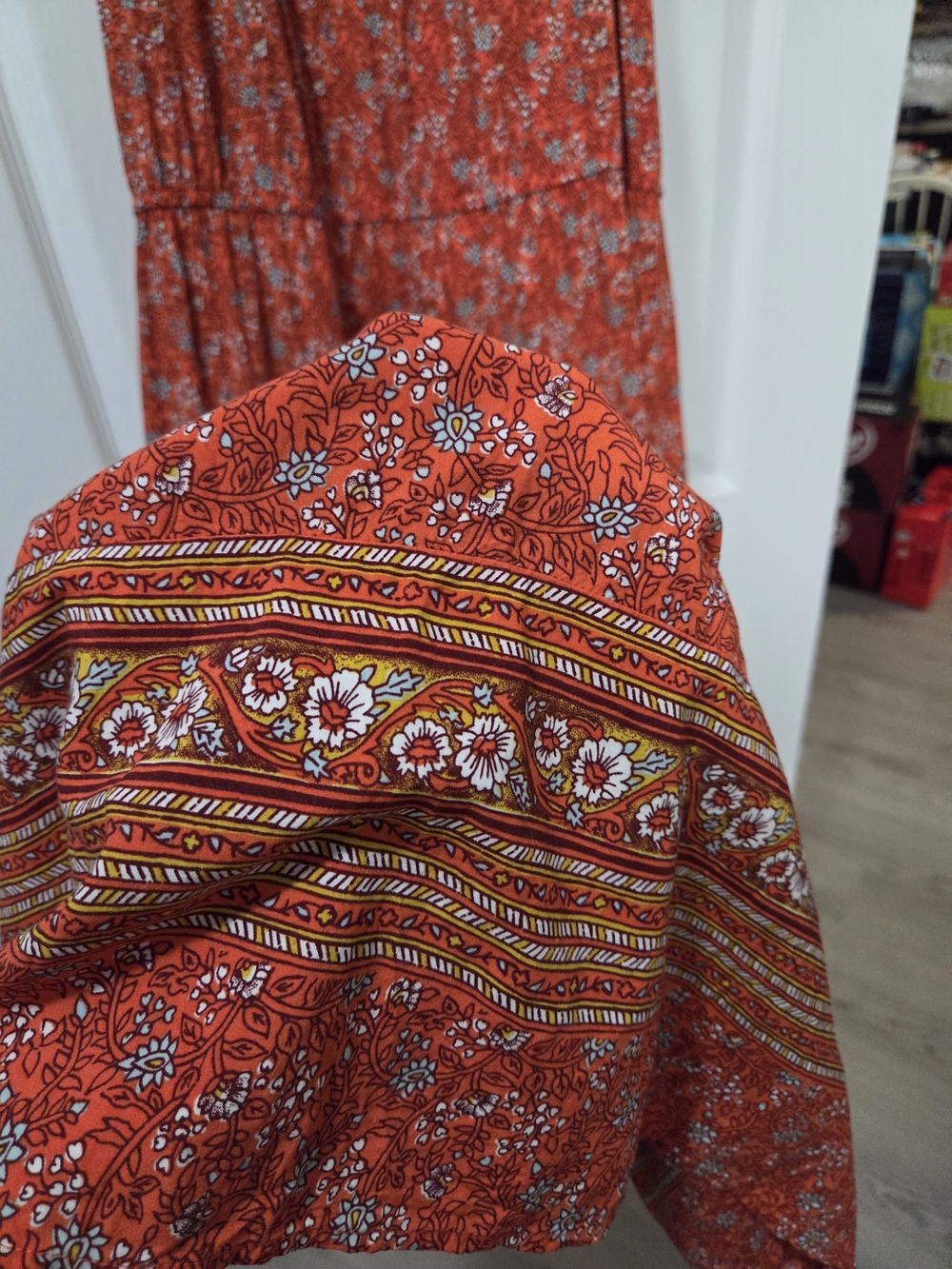 Old Navy Red Floral Maxi Dress - Picture 4 of 4